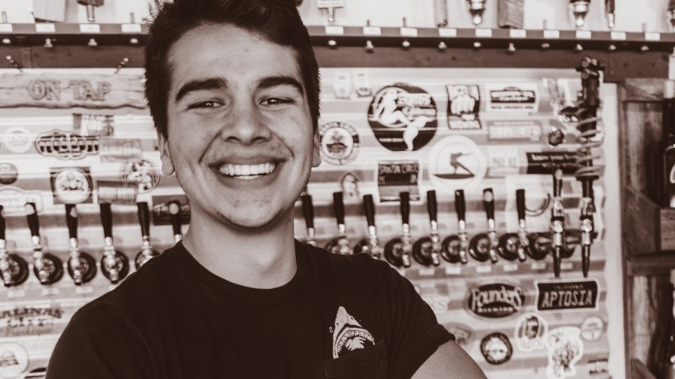 Smiling bartender